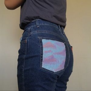 thrifted, hand painted jeans